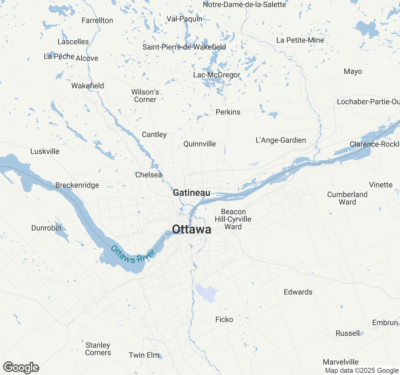 Map of Gatineau